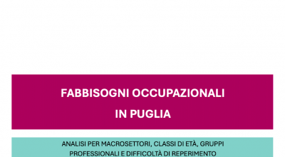 Fabbisogni occupazionali in Puglia, pubblicato il nuovo report a cura di IPRES su dati Excelsior