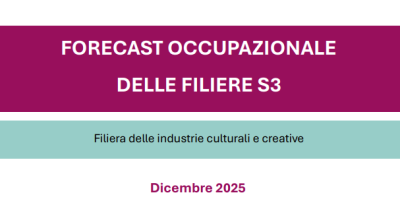 Pubblicato il report “Forecast occupazionale delle Filiere S3 – Filiera delle Industrie Culturali e Creative”
